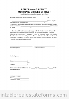 Free Real Estate Forms on Free Perf Mortgage Addendum Form   Printable Real Estate Forms