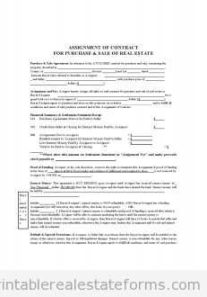 Real Estate Purchase Agreement on Assignment Of Contract0001