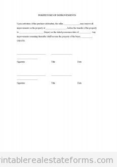 Forfeiture of Improvements