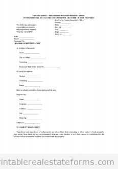 Illinois - Environmental Disclosure Document For Transfer Of