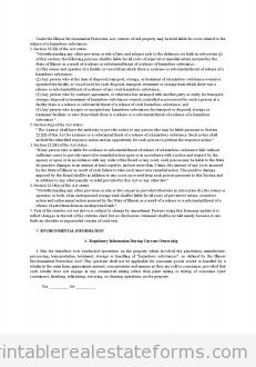 Illinois - Environmental Disclosure Document for Transfer of