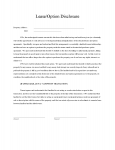 Free Printable Lease/Option Disclosure Form(PDF &amp; WORD)