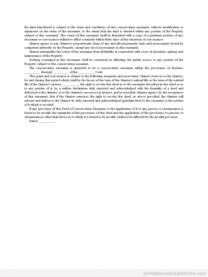 Conservation EasementEnvironmental Protections (BASIC)
