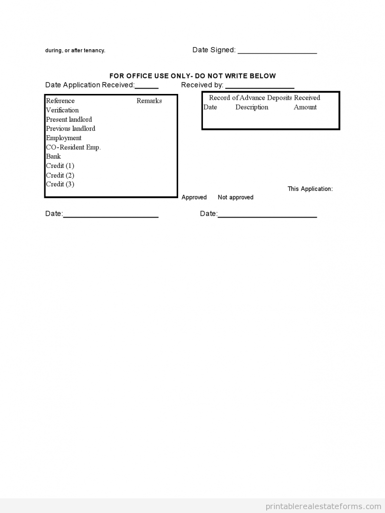 TENANT RENTAL APPLICATION FORM (FREE PRINTABLE)