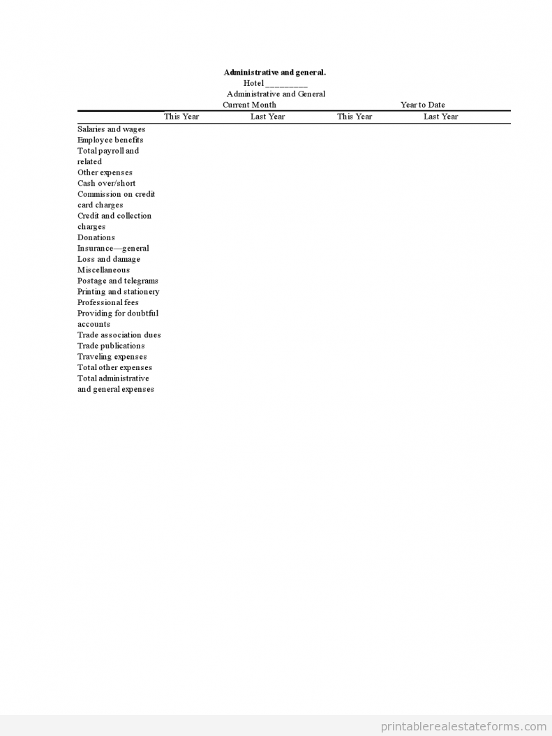 Sample Administrative and General Forms Administrative and General