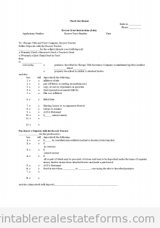 Escrow Trust Instructions (Sale) Escrow Trust Instructions (Sale)