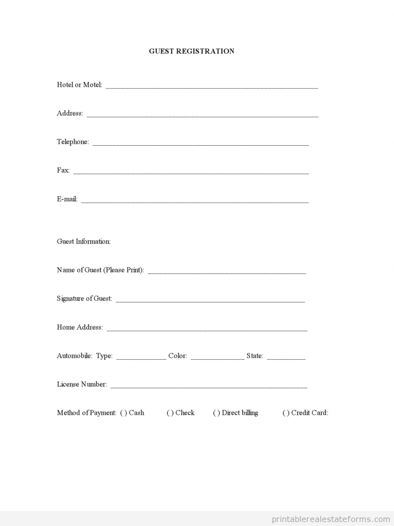 Guest Registration