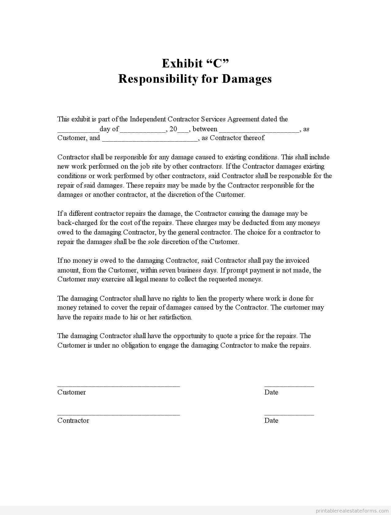 free-printable-damage-clause-form-pdf-word
