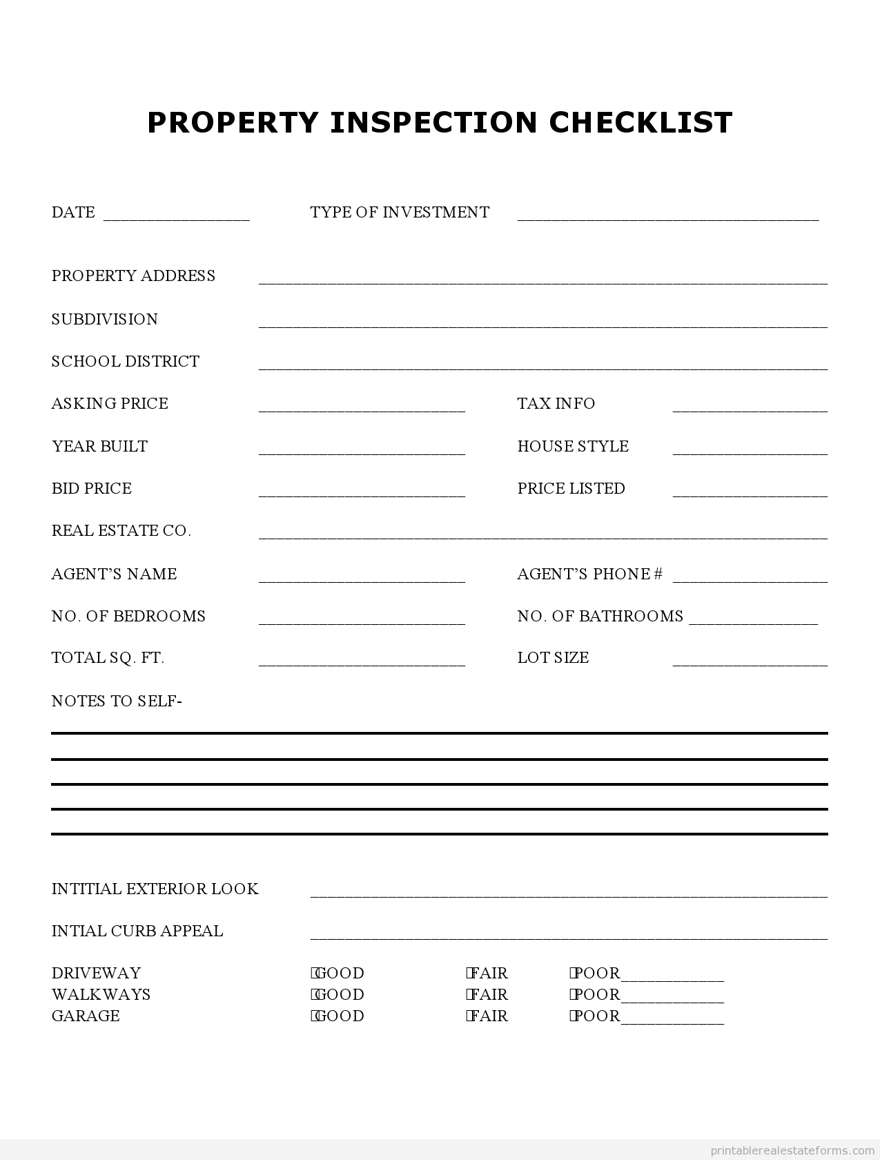 property-inspection-checklist-printable-real-estate-forms