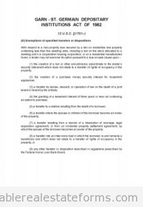 REFERENCE -- GARN ST GERMAIN ACT REFERENCE -- GARN ST GERMAIN ACT