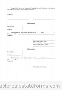 TrustAssignment Of Benificial Interest TrustAssignment Of Benificial Interest